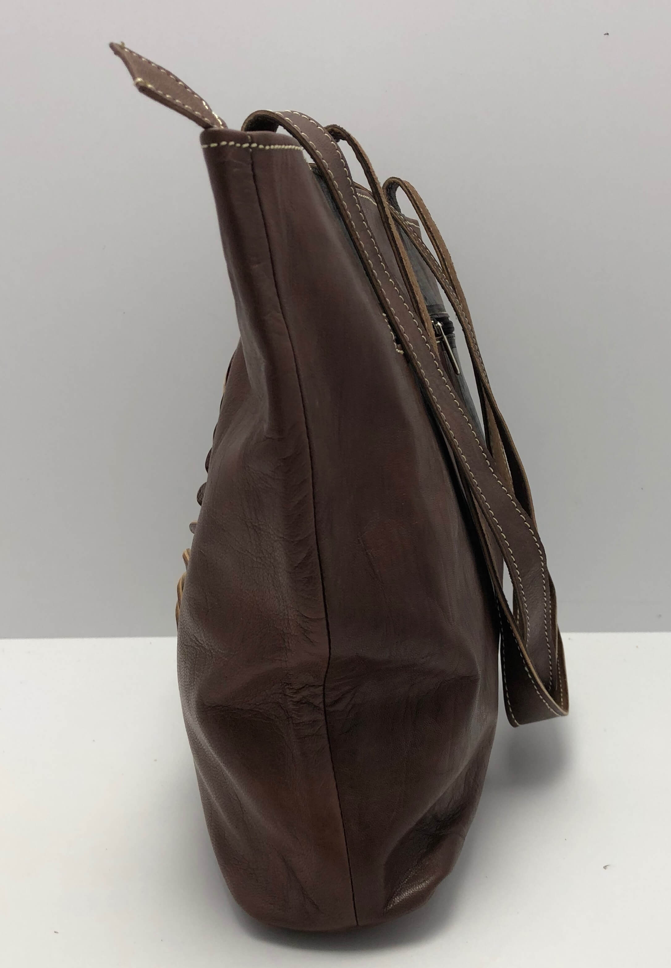 Kožená kabelka sluníčko hnědá