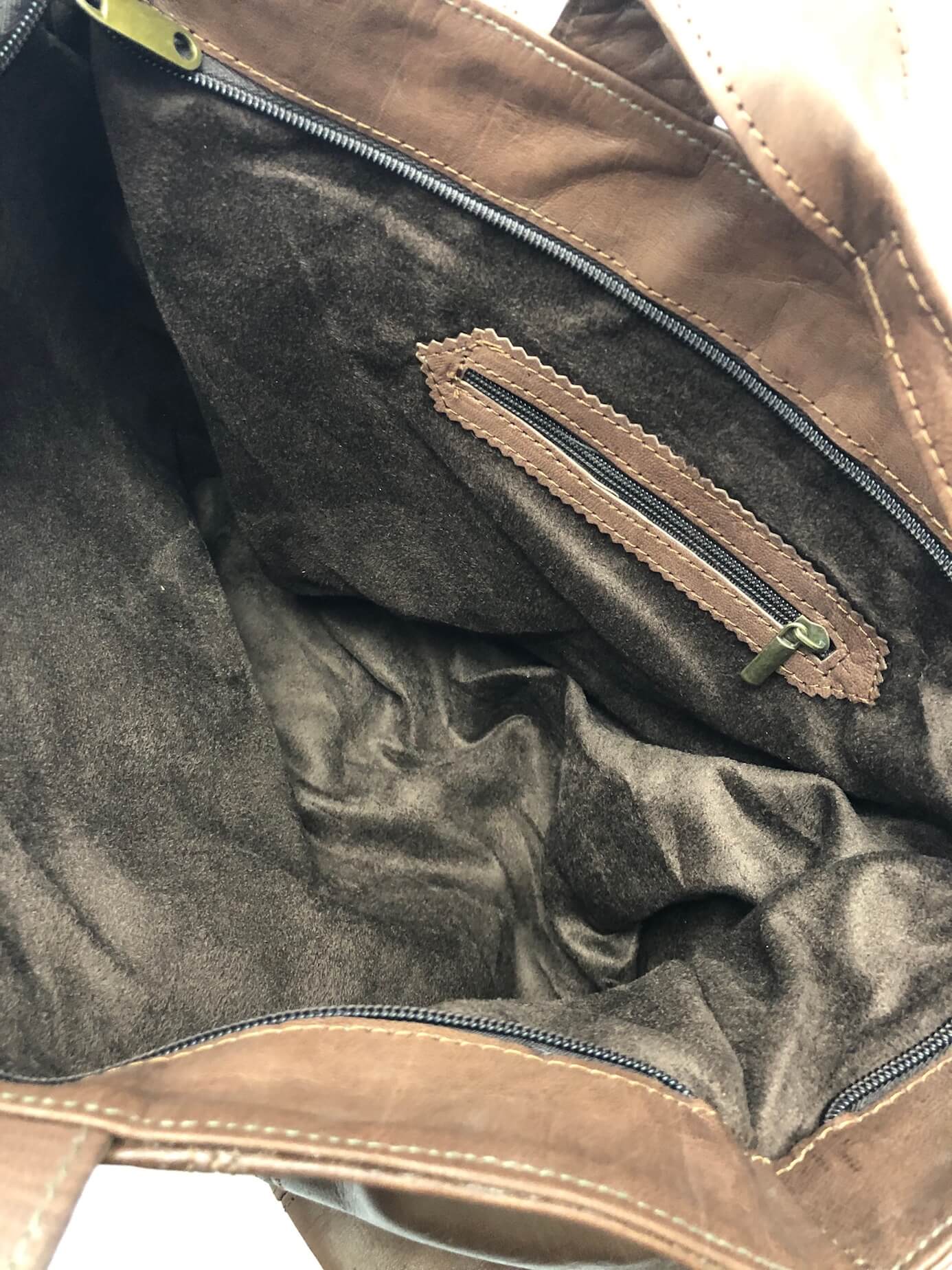 Dámská kožená kabelka hladká hnědá MagBag