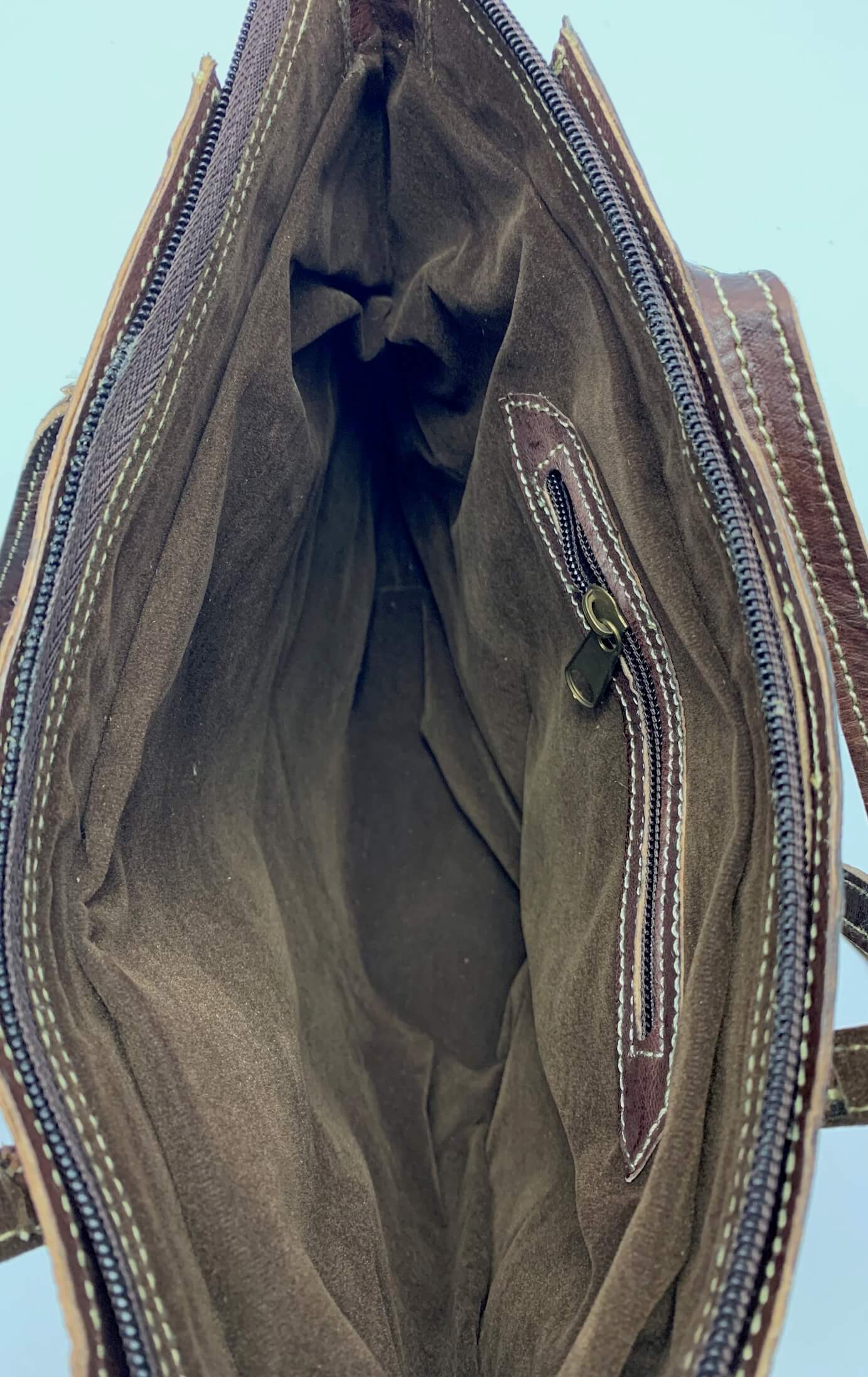 Kožená kabelka ozdobná kolečka hnědá MagBag