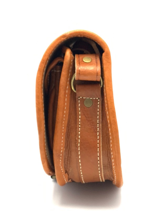 Kožená kabelka lovecká malá přírodní