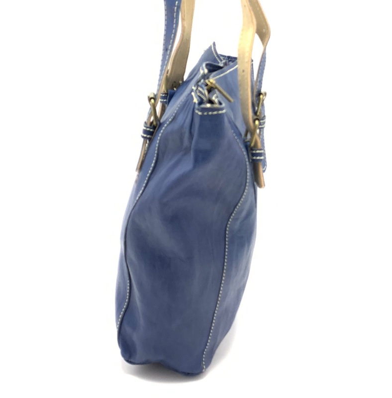 Dámská kožená kabelka s přezkami modrá MagBag