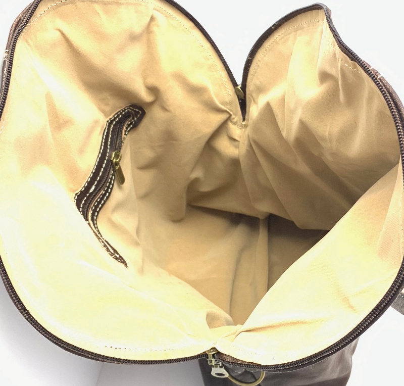 IKožená kabelka půloblouk hnědá