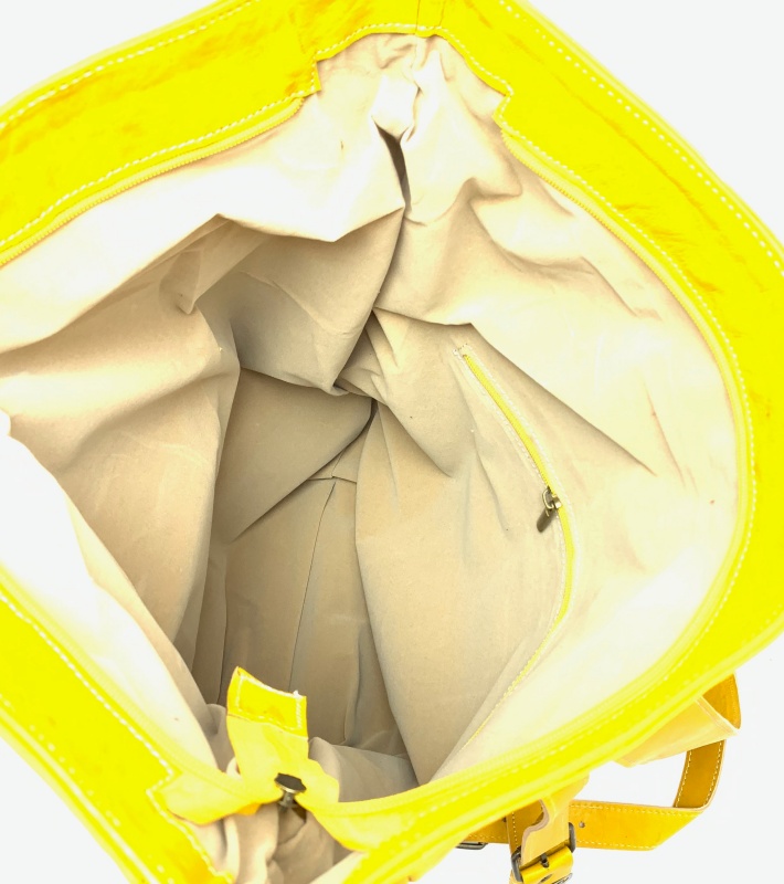 Kožený batoh velký žlutý MagBag 8 L