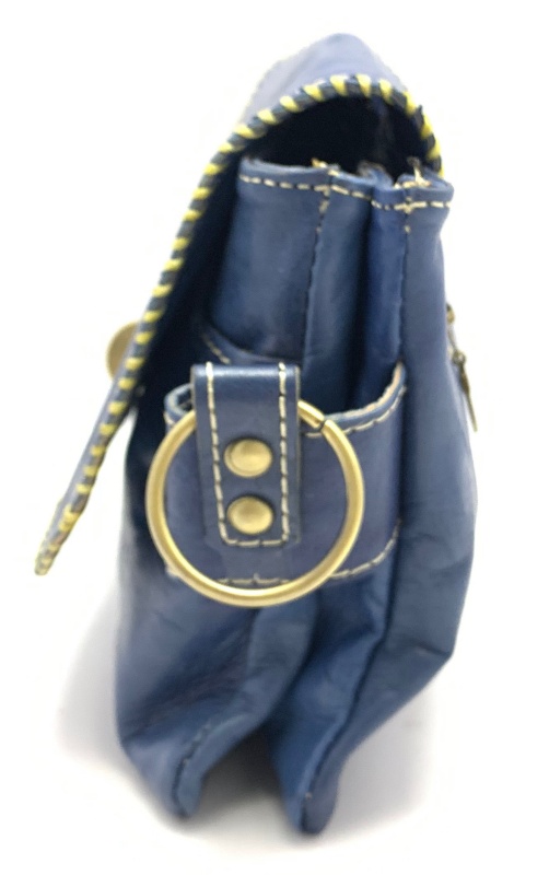 Kožená kabelka psaníčko modrá MagBag