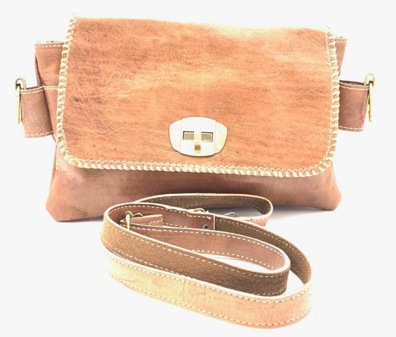 Kožená kabelka psaníčko hnědá MagBag