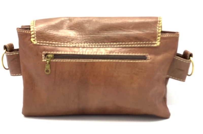 Kožená kabelka psaníčko hnědá MagBag