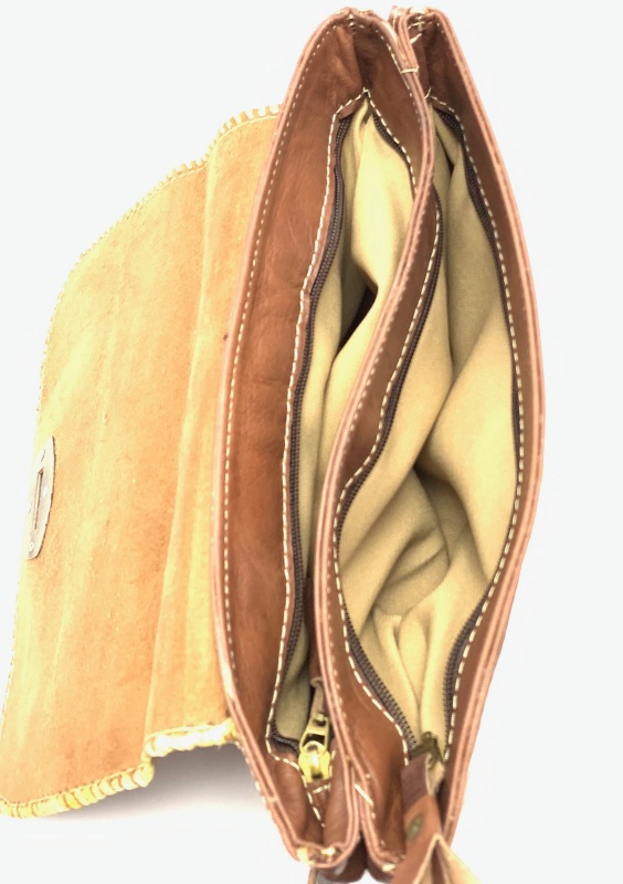 Kožená kabelka psaníčko hnědá MagBag