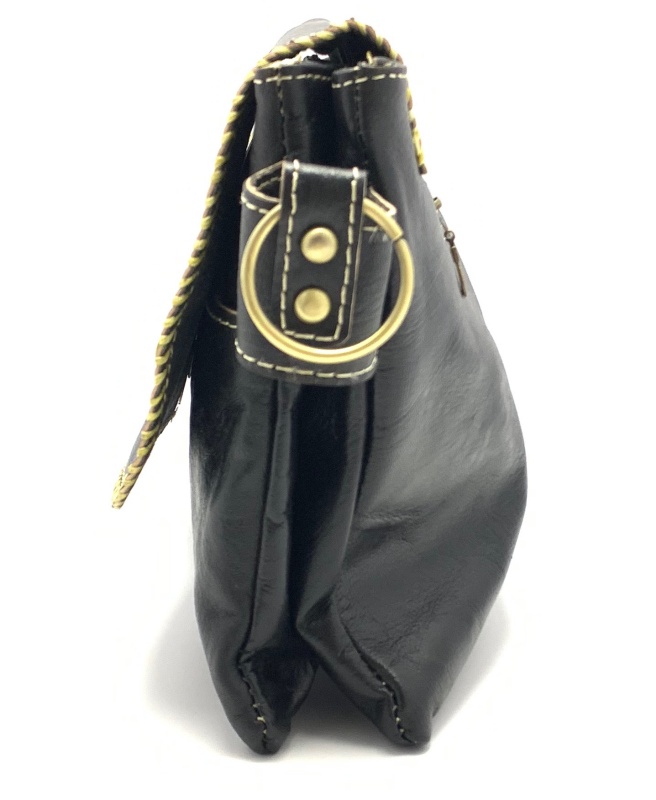 Kožená kabelka psaníčko černá MagBag