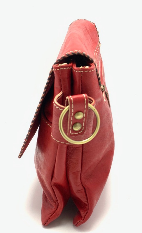 Dámská kožená kabelka psaníčko červená | MagBag.cz