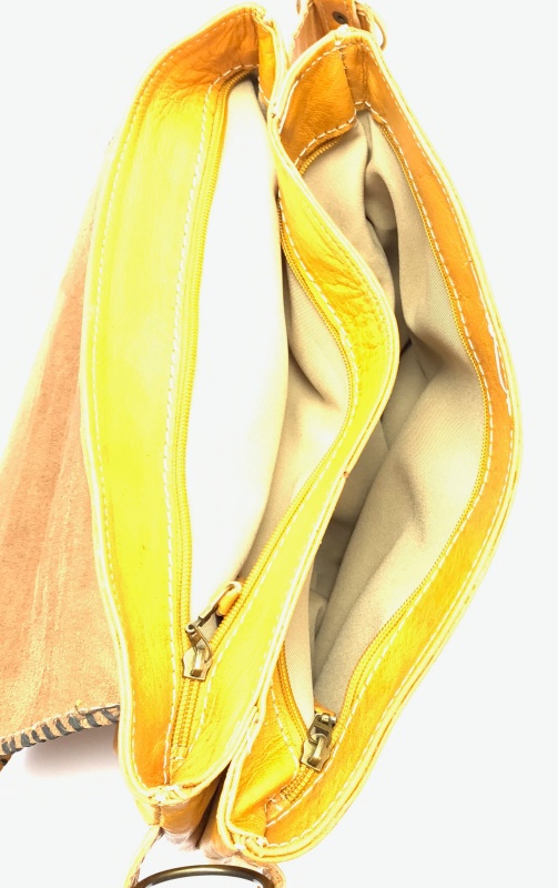 Kožená kabelka psaníčko přírodní velká