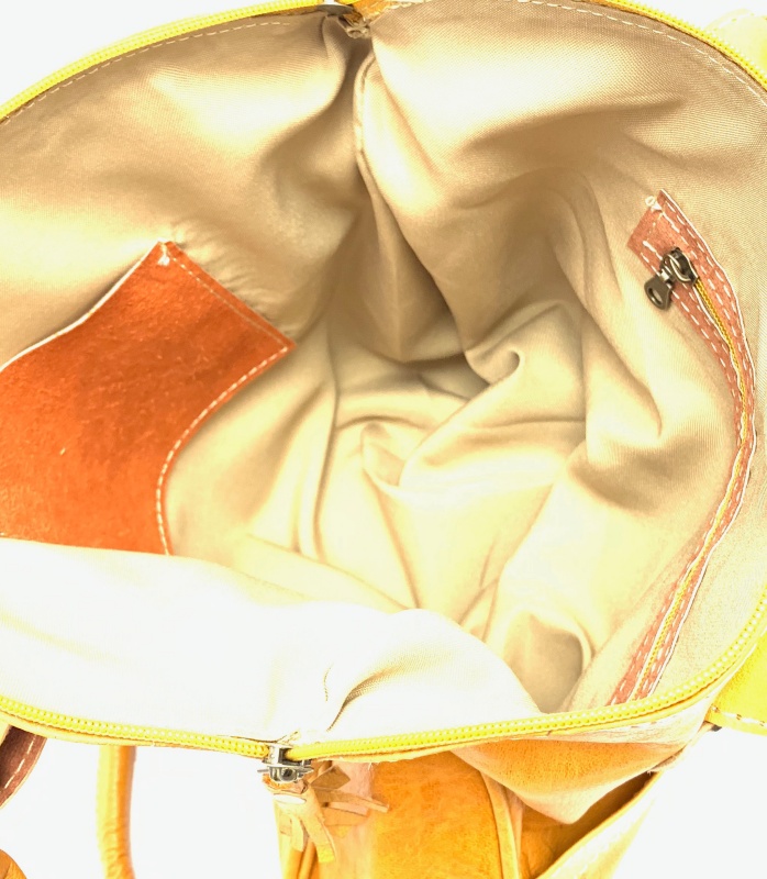 Kožená kabelka s kapsičkou přírodní MagBag