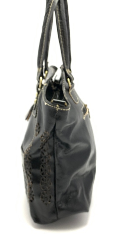 Kožená kabelka střední černá MagBag