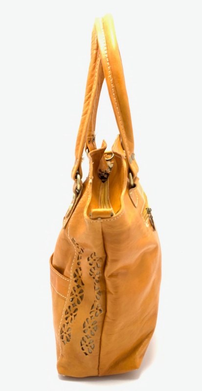 Kožená kabelka kapsička na zip přírodní MagBag