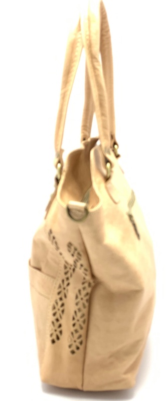 Kožená kabelka kapsička na zip velbloudí MagBag