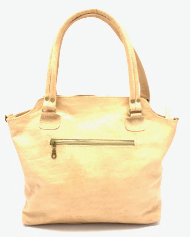 Kožená kabelka kapsička na zip velbloudí MagBag