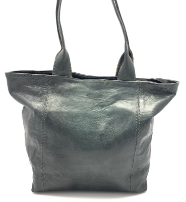 Dámská kožená kabelka hladká černá MagBag