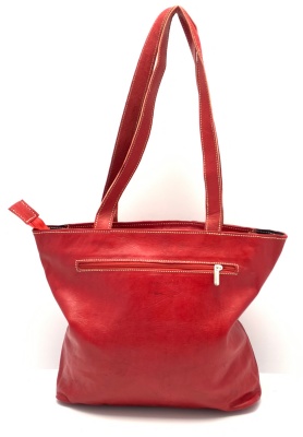 Dámská kožená kabelka sluníčko červená