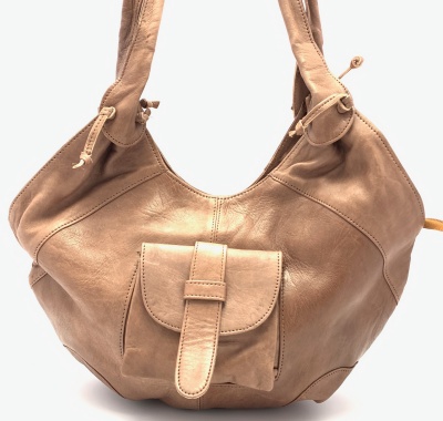 Dámská kožená kabelka ve stylu Hobo hnědá