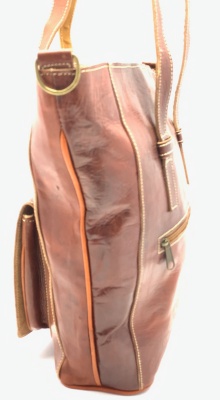 Dámská kožená kabelka s kapsou přírodní MagBag