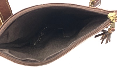 Dámská kožená kabelka proplétaná hnědá MagBag