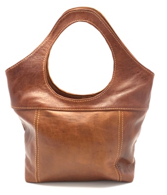 Dámská kožená kabelka oblouk malá přírodní MagBag