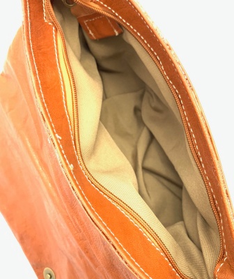 Dámská kožená kabelka crossbody malá přírodní MagBag