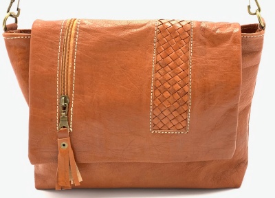 Dámská kožená kabelka crossbody přírodní MagBag