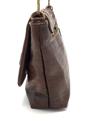 Dámská kožená kabelka crossbody hnědná MagBag