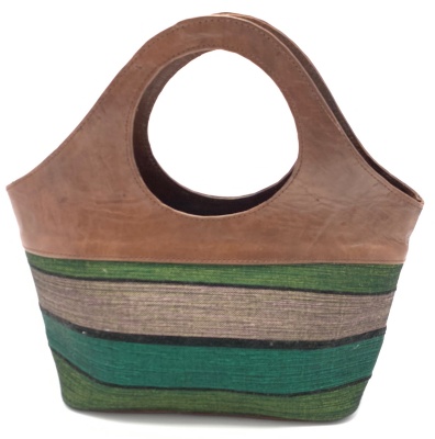 Dámská kožená kabelka oblouk se šátkem hnědá MagBag