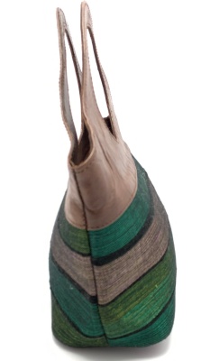 Dámská kožená kabelka oblouk se šátkem hnědá MagBag