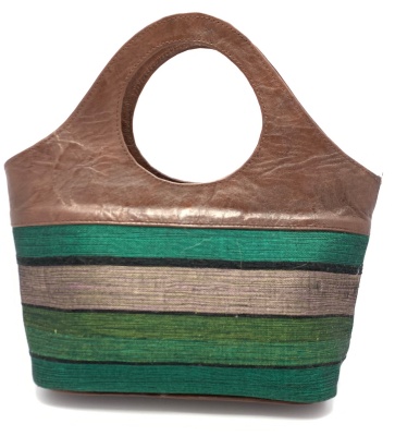 Dámská kožená kabelka oblouk se šátkem hnědá MagBag