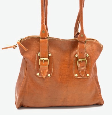 Kožená kabelka s kapsičkou přírodní MagBag