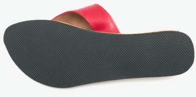 Dámské kožené pantofle s korálkem červené MagBag