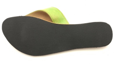 Dámské kožené pantofle s korálkem zelené MagBag