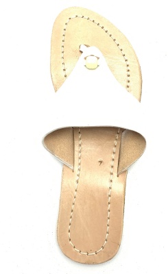 Dámské kožené pantofle s korálkem bílé MagBag