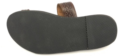 Dámské kožené pantofle propletený pásek hnědé MagBag