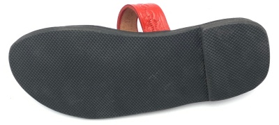 Dámské kožené pantofle propletený pásek červené MagBag