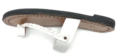 Dámské kožené pantofle propletený pásek bílé MagBag