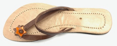 Dámské kožené pantofle s hvězdičkou hnědé MagBagv