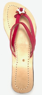 Dámské kožené pantofle s hvězdičkou červené MagBag