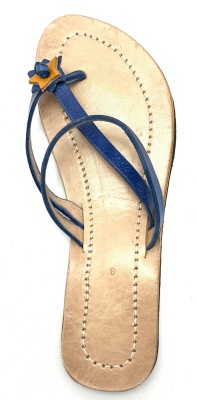 Dámské kožené pantofle s hvězdičkou modré MagBag