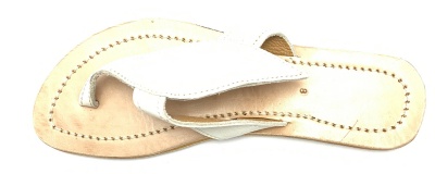 Dámské kožené pantofle s lístkem bílé MagBag