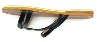 Dámské kožené pantofle páskové černé MagBag