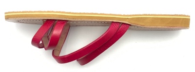 Dámské kožené pantofle páskové červené MagBag