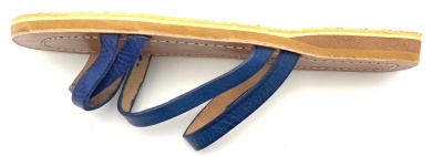 Dámské kožené pantofle páskové modré MagBag