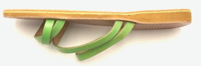 Dámské kožené pantofle páskové zelené MagBag