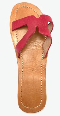 Dámské kožené pantofle červené MagBag