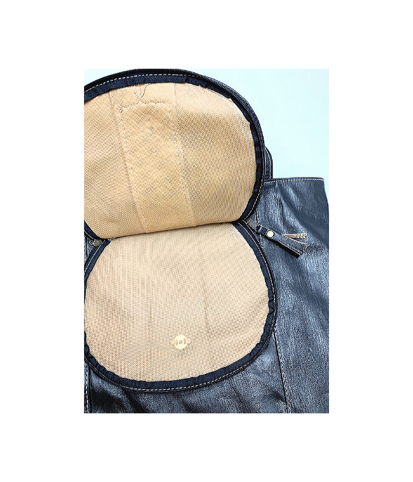 Kožená kabelka černá kolo