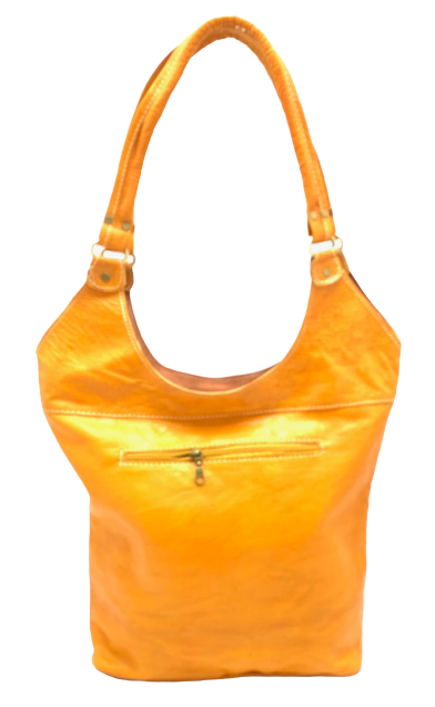 Kožená kabelka půlkruh přírodní